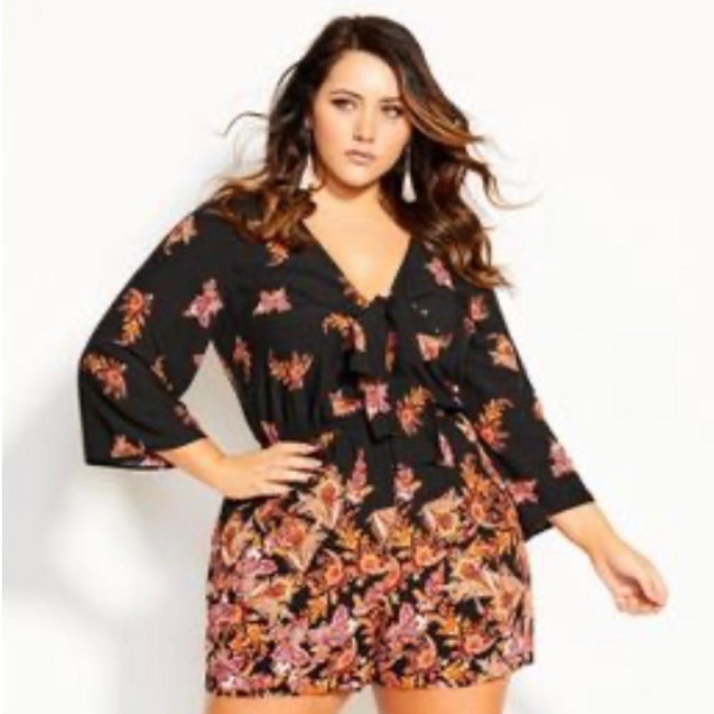 NWT City Chic Boho Playsuit Size 16